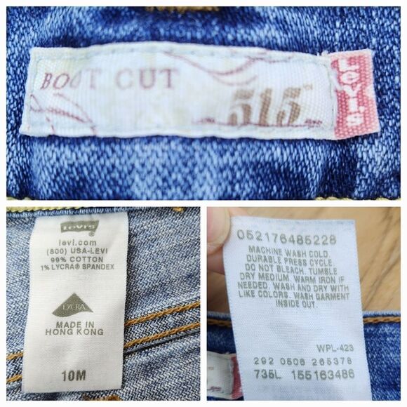 💛Levi's 515 Blue Denim Bootcut Jeans Size 10/30 - Picture 10 of 10